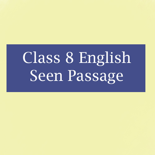 Class 8 English 1st Paper seen passage