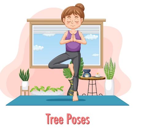tree pose easy yoga pose