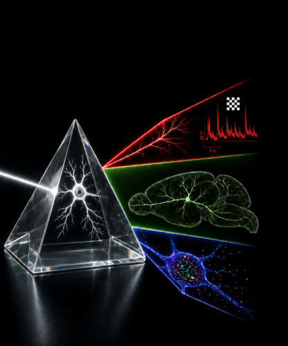 An illustration showing how researchers simultaneously measure a neuron's function, morphology and gene expression. /via CMG