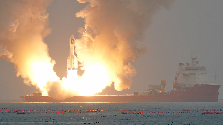 China's Gravity-1 rocket makes its second sea launch - CGTN