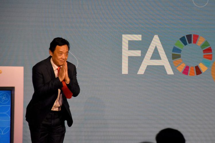 Qu Dongyu, director-general of the Food and Agriculture Organization of the United Nations, attends the opening ceremony of the 2026 World Food Forum in Rome, Italy, October 12, 2026. /VCG