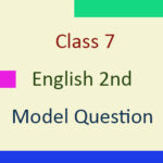 Class 7 English 2nd Paper Model Question