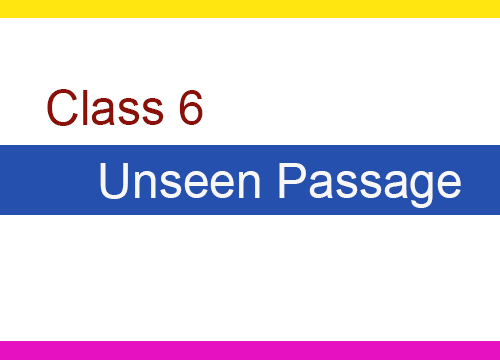 Class six English : Unseen Passage