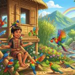 মং ও রঙিন পাখি