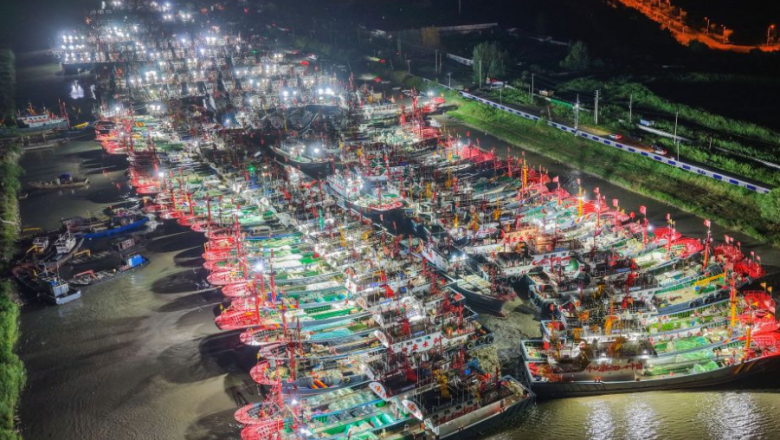 চীনের চিয়াংসুতে মাছ ধরার নিষেধাজ্ঞা প্রত্যাহার, হলুদ সাগরে রওনা দিলেন জেলেরা